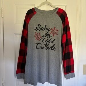 Baby It’s Cold Outside!  Womens long sleeve T-shirt, XL, NWOT.